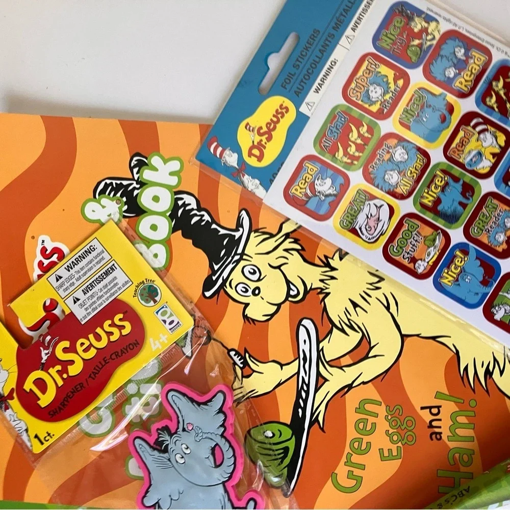 Dr. Seuss Coloring Books/Stickers and more….